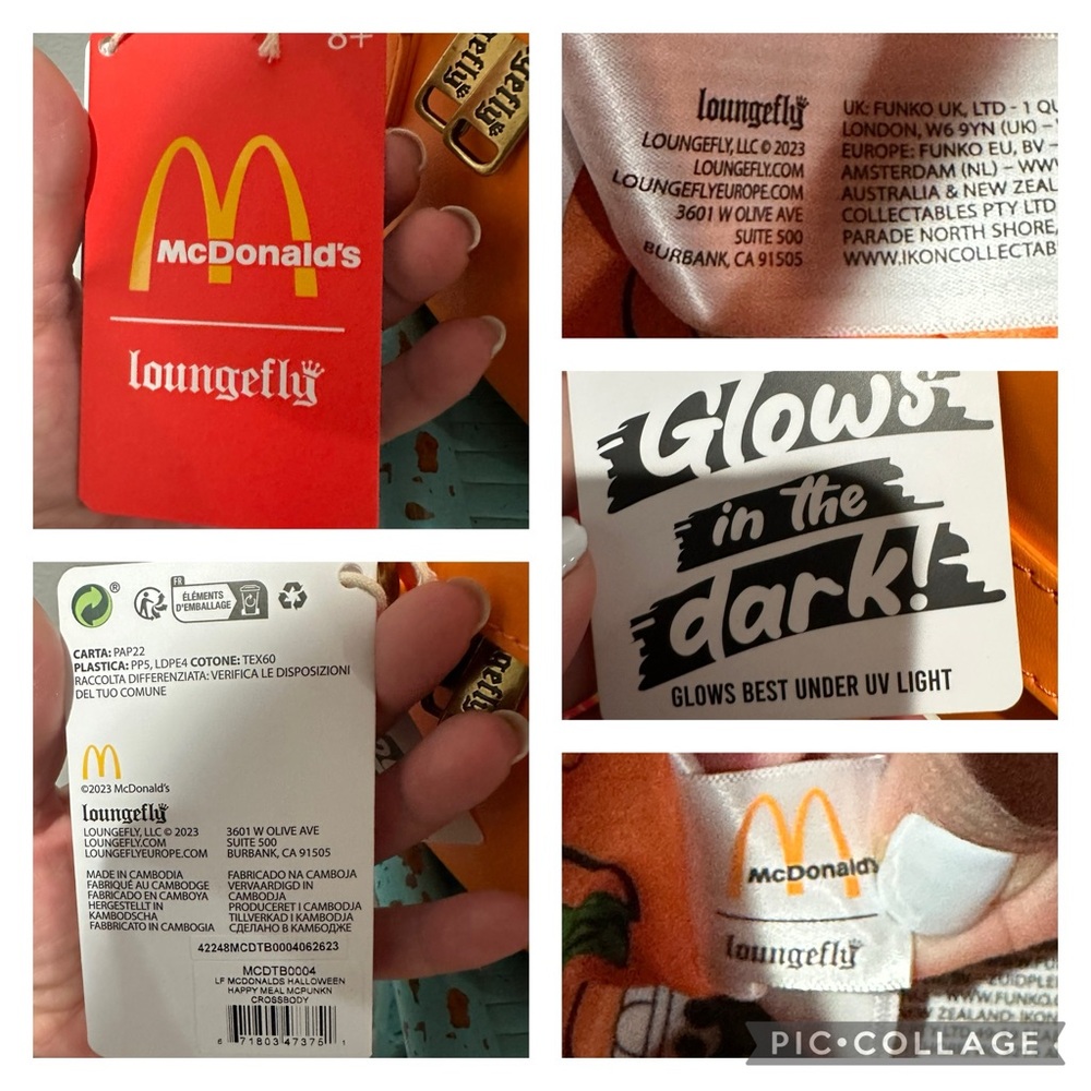 NEW McDonald’s Halloween McPunk’n Happy Meal Pail Glow Crossbody Bag Orange - Picture 2 of 15